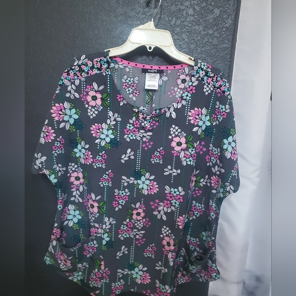 Floral Scrub Top